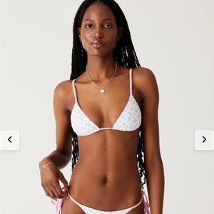 Frankies Lumia Triangle Bralette Bikini Top and bottoms